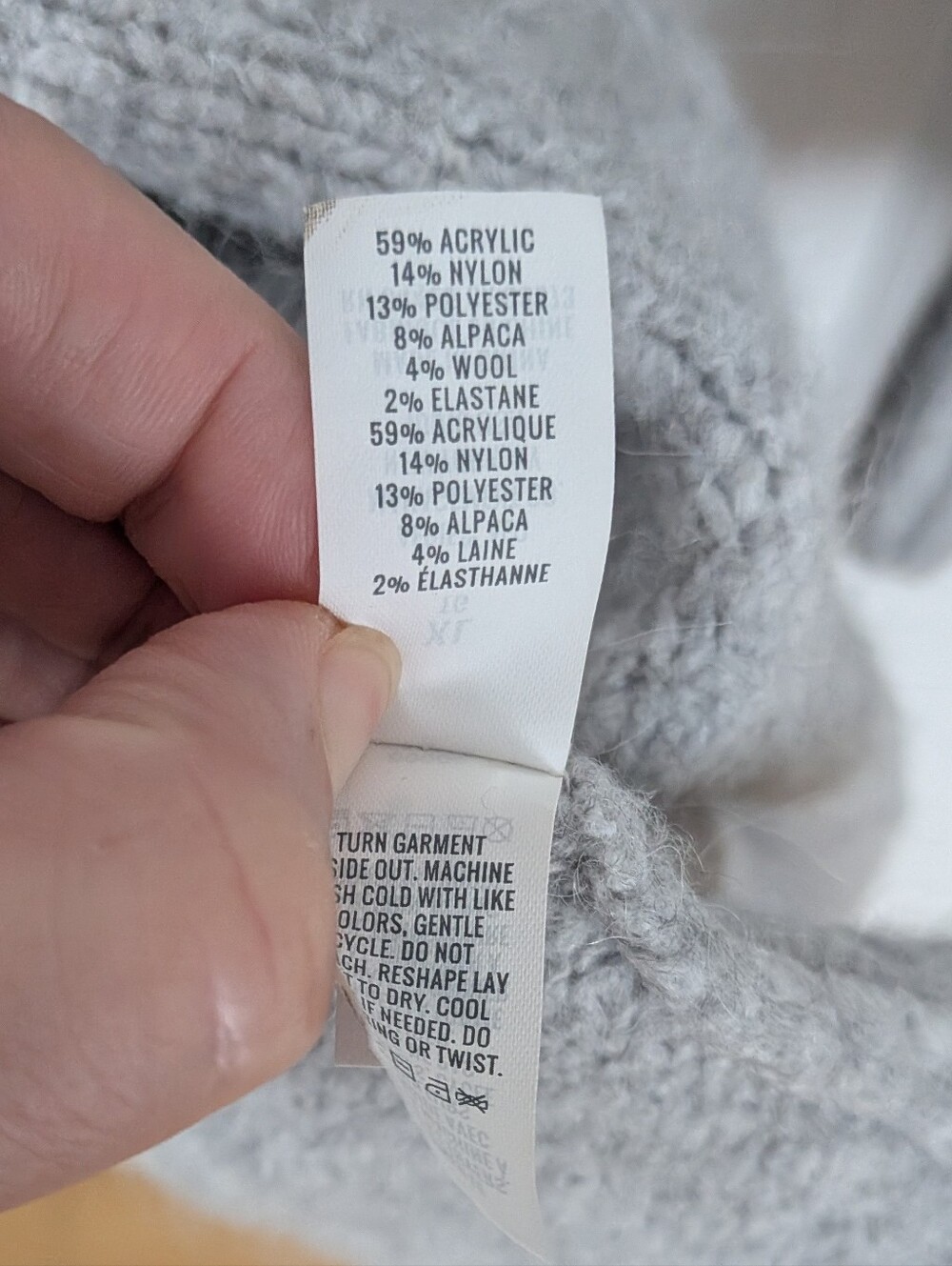 Aerie Cozy Knit Wrap Robe Cardigan Soft Grey Tie-Waist Lounge Sweater XL - Picture 3 of 11